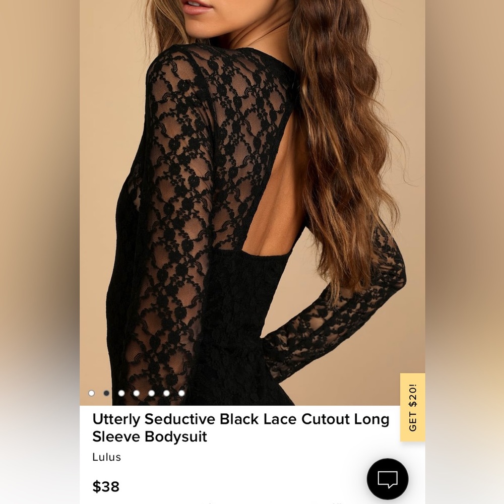 Lulus long sleeve lace body suit